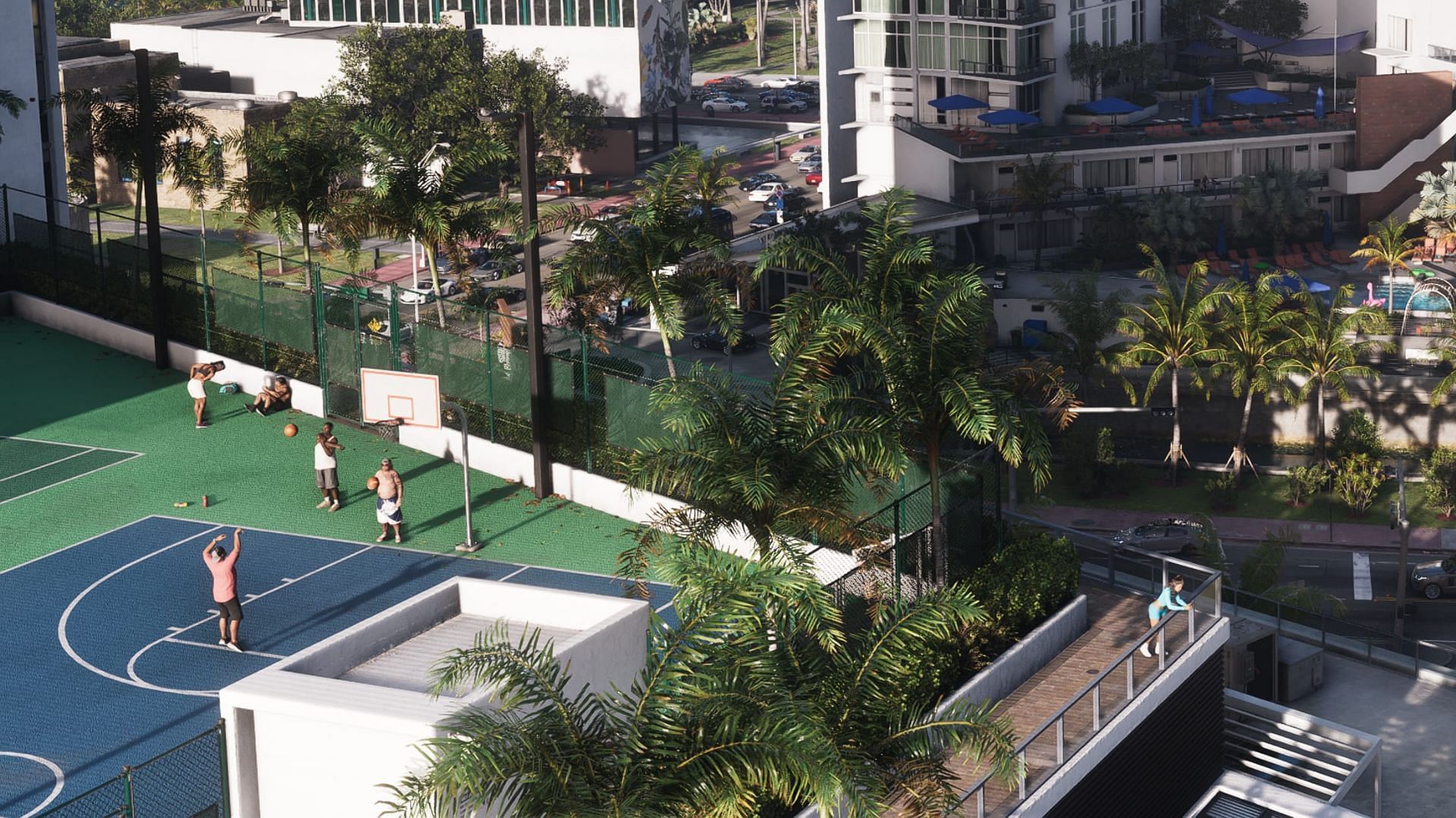 This screenshot might be teasing the inclusion of basketball (Image via Rockstar Games)